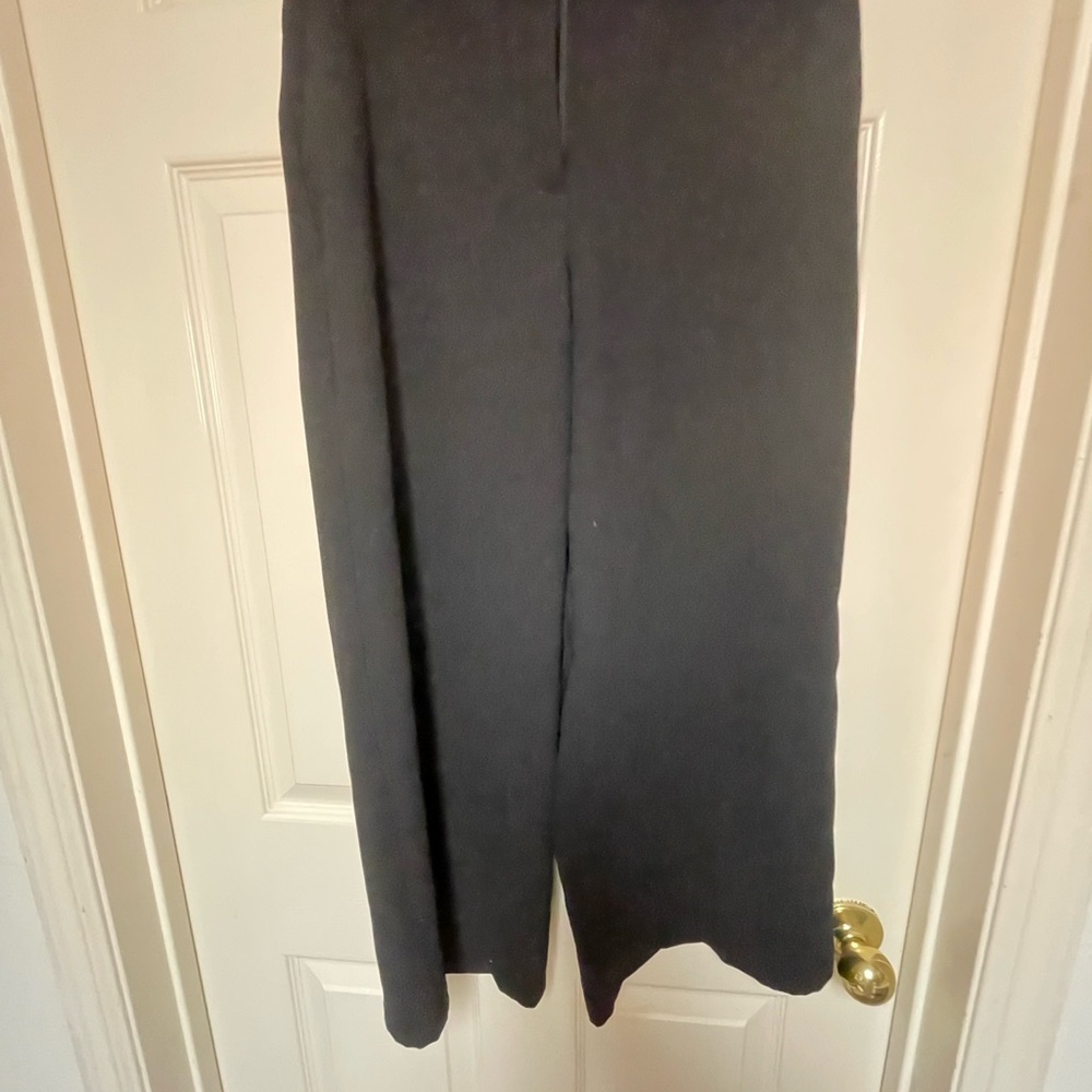 Express Stylist Wide Leg High Rise Cropped Pants Black Size 4